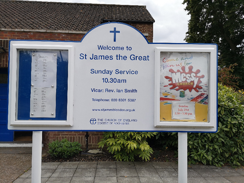 Church notice board